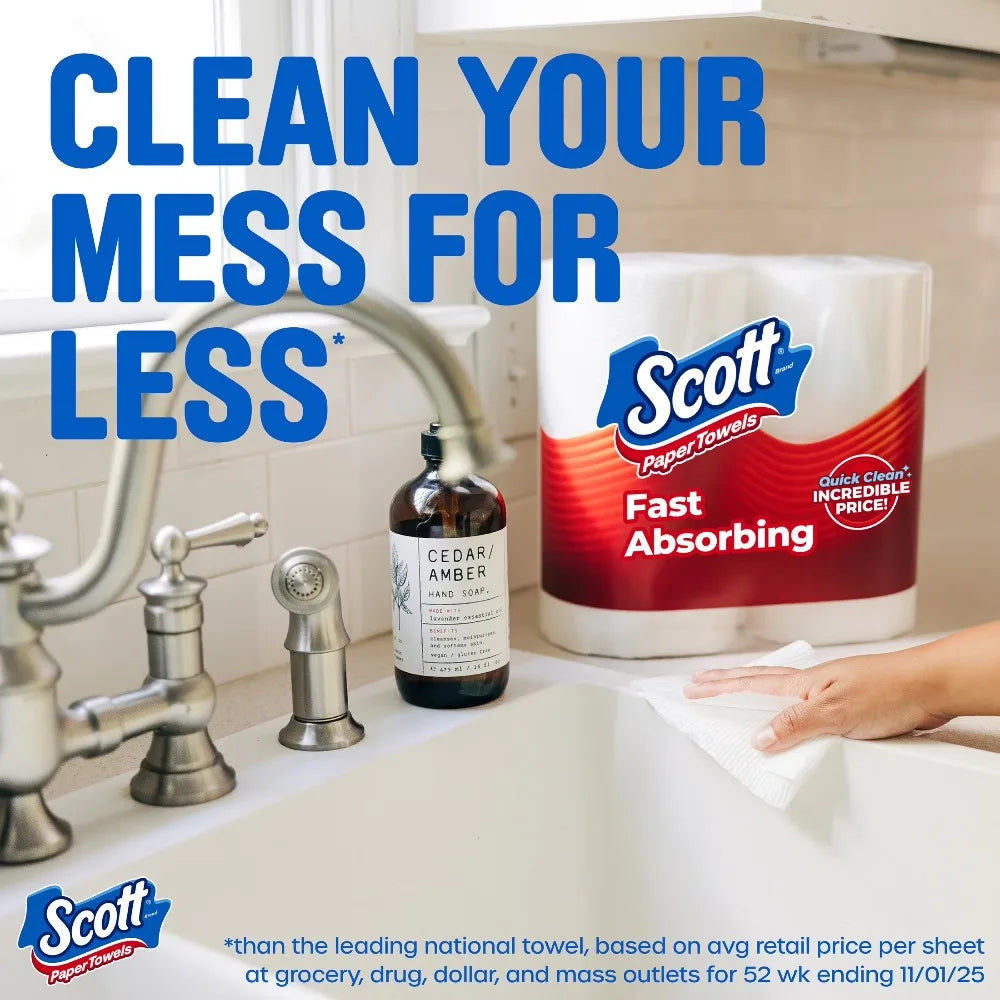 Scott Paper Towels Choose-A-Sheet — 6 Double Rolls